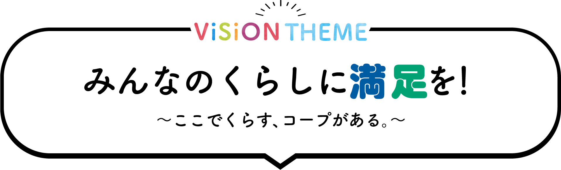 みんなのくらしに満足を!ここでくらす、コープがある。