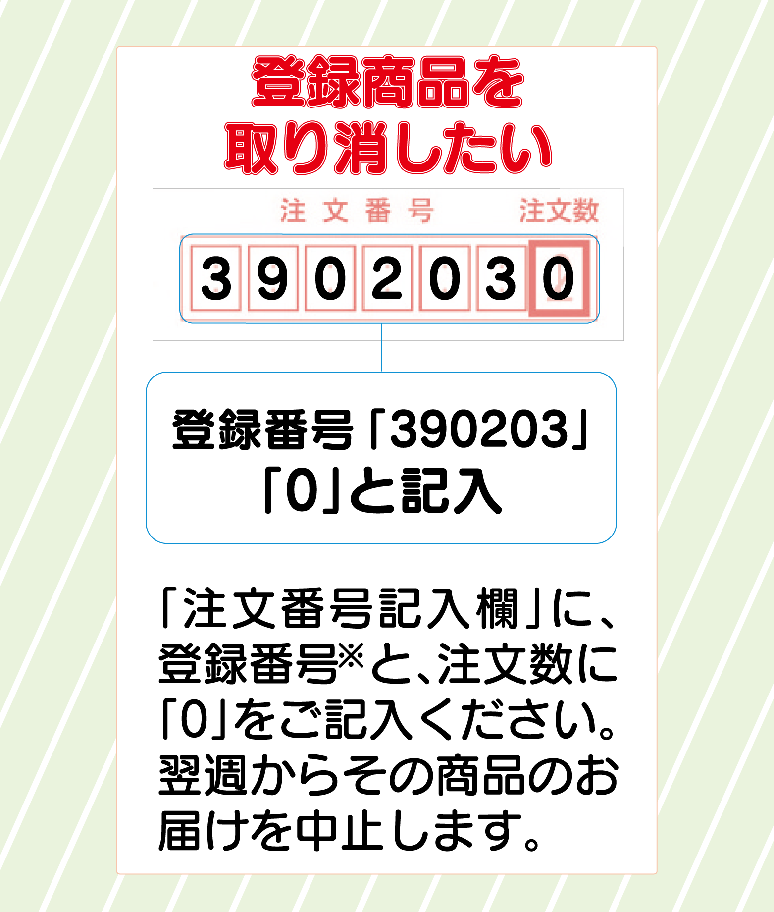 登録商品を取り消したい